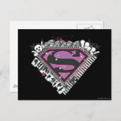 Supergirl Pins Logo Briefkaart (Voorkant / Achterkant)
