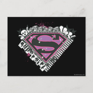 Supergirl Pins Logo Briefkaart