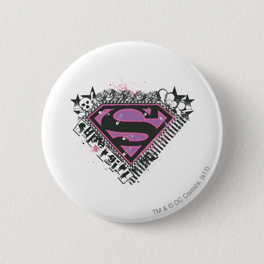 Supergirl Pins Logo Ronde Button 5,7 Cm (Voorkant)