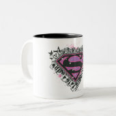 Supergirl Pins Logo Tweekleurige Koffiemok (Voorkant links)