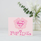 Supergirl Pop Idol Briefkaart (Staand voorkant)