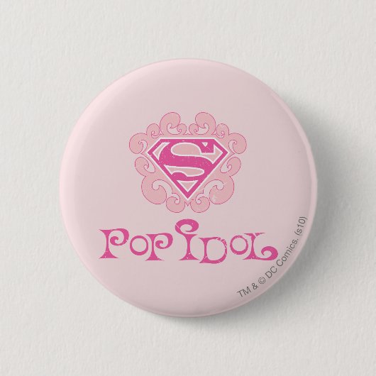 Supergirl Pop Idol Ronde Button 5,7 Cm (Voorkant)
