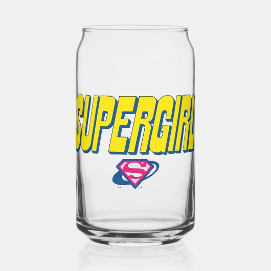 Supergirl Pop-logo Blikvorm Glas (Voorkant)