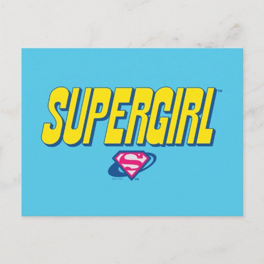 Supergirl Pop Logo Briefkaart (Voorkant)