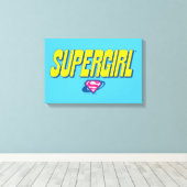 Supergirl Pop Logo Canvas Afdruk (Insitu (Houten vloer))