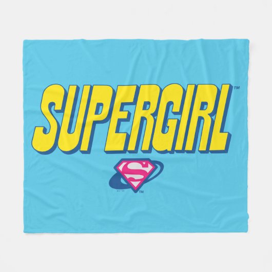 Supergirl Pop Logo Fleece Deken (Voorkant (Horizontaal))