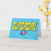 Supergirl Pop Logo Kaart (Gele Bloem)
