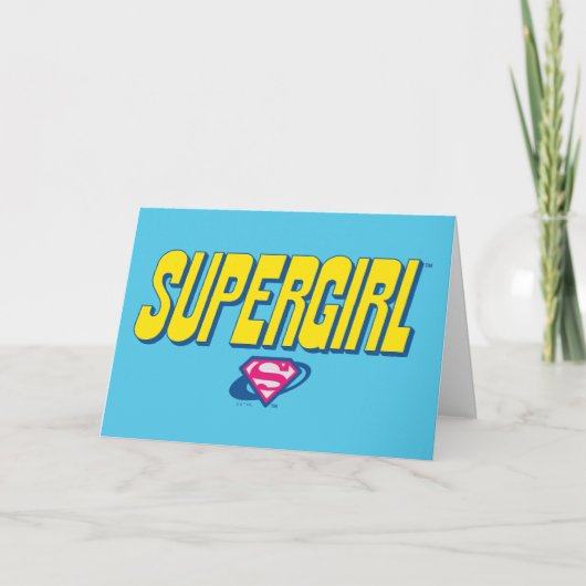 Supergirl Pop Logo Kaart (Voorkant)