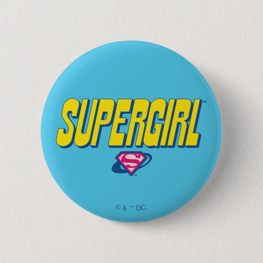 Supergirl Pop Logo Ronde Button 5,7 Cm (Voorkant)