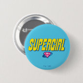 Supergirl Pop Logo Ronde Button 5,7 Cm (Voorkant /achterkant)