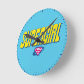 Supergirl Pop Logo Ronde Klok (Hoek)