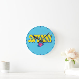 Supergirl Pop Logo Ronde Klok