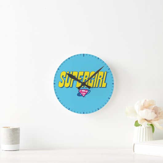 Supergirl Pop Logo Ronde Klok (Huis)