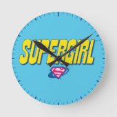 Supergirl Pop Logo Ronde Klok (Voorkant)