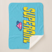 Supergirl Pop Logo Sherpa Deken (Voorkant)