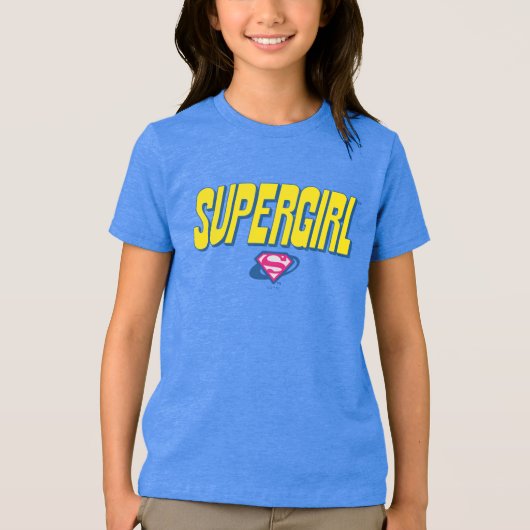 Supergirl Pop Logo Tri-Blend Shirt (Voorkant)