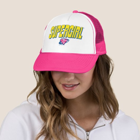 Supergirl Pop Logo Trucker Pet (In situ)
