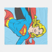 Supergirl Pose 1 Fleece Deken (Voorkant (Horizontaal))