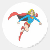 Supergirl Pose 1 Ronde Sticker (Voorkant)