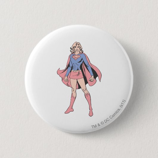 Supergirl Pose 3 Ronde Button 5,7 Cm (Voorkant)