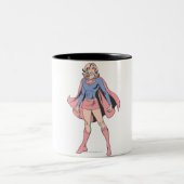 Supergirl Pose 3 Tweekleurige Koffiemok (Center)