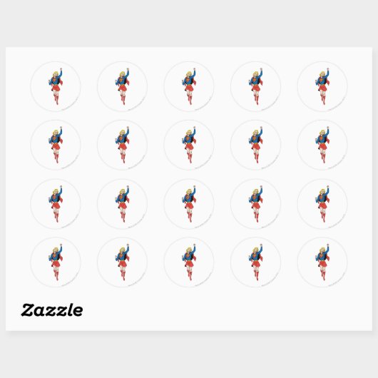 Supergirl Pose 4 Ronde Sticker (Vel)