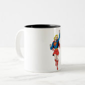 Supergirl Pose 4 Tweekleurige Koffiemok (Voorkant links)