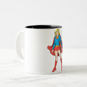 Supergirl Pose 5 Tweekleurige Koffiemok (Voorkant links)