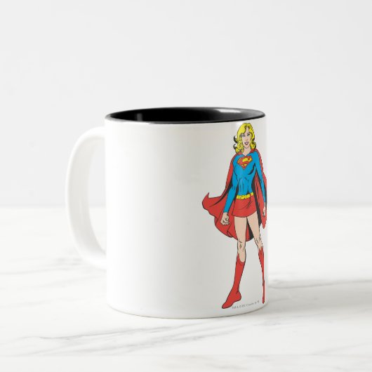 Supergirl Pose 5 Tweekleurige Koffiemok (Voorkant links)
