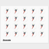 Supergirl Pose 6 Ronde Sticker (Vel)