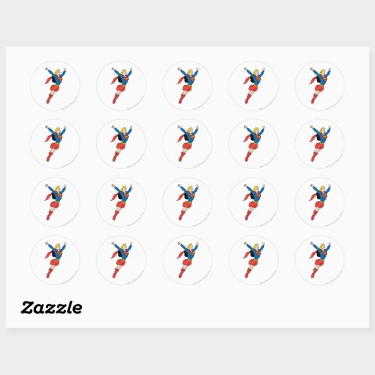 Supergirl Pose 6 Ronde Sticker (Vel)