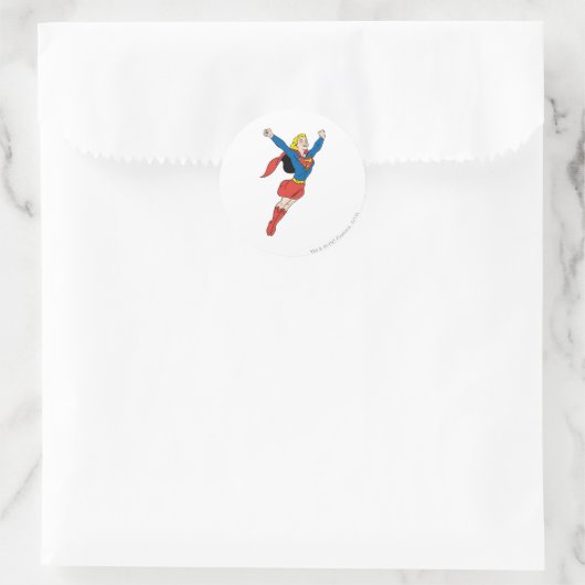 Supergirl Pose 6 Ronde Sticker (Tas)