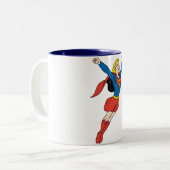 Supergirl Pose 6 Tweekleurige Koffiemok (Voorkant links)