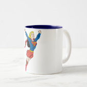 Supergirl Pose 6 Tweekleurige Koffiemok (Voorkant rechts)