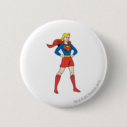 Supergirl Pose 7 Ronde Button 5,7 Cm (Voorkant)