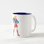 Supergirl Pose 7 Tweekleurige Koffiemok (Voorkant rechts)