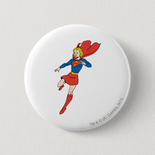 Supergirl Pose 8 Ronde Button 5,7 Cm (Voorkant)