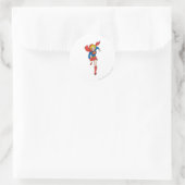 Supergirl Pose 8 Ronde Sticker (Tas)
