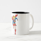Supergirl Pose 8 Tweekleurige Koffiemok (Voorkant rechts)