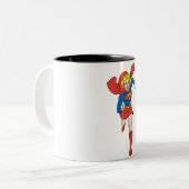 Supergirl Pose 8 Tweekleurige Koffiemok (Voorkant links)