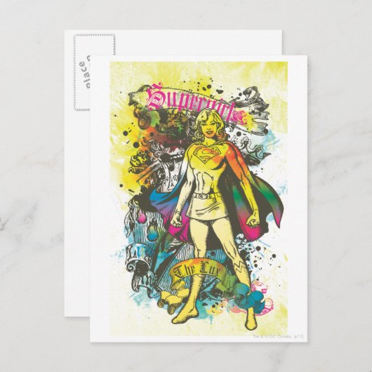 Supergirl Pose de Lux Briefkaart (Voorkant / Achterkant)