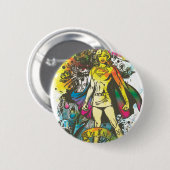 Supergirl Pose de Lux Ronde Button 5,7 Cm (Voorkant /achterkant)
