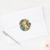 Supergirl Pose de Lux Ronde Sticker (Envelop)