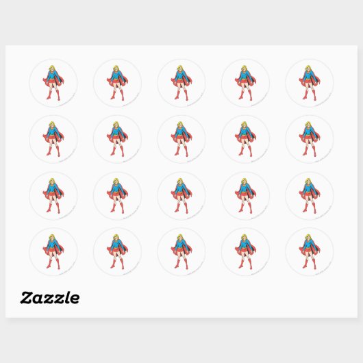 Supergirl Poses Ronde Sticker (Vel)