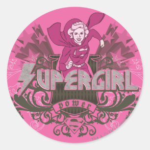 Supergirl Power 2 Ronde Sticker
