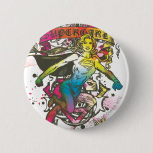 Supergirl Power Ronde Button 5,7 Cm