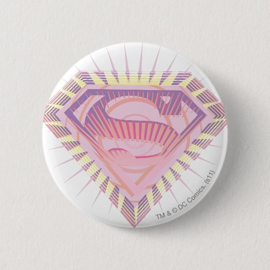 Supergirl Rad Logo Ronde Button 5,7 Cm (Voorkant)