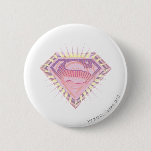 Supergirl Rad Logo Ronde Button 5,7 Cm (Voorkant)