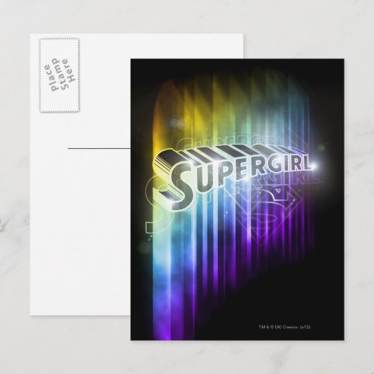 Supergirl Rainbow Briefkaart (Voorkant / Achterkant)