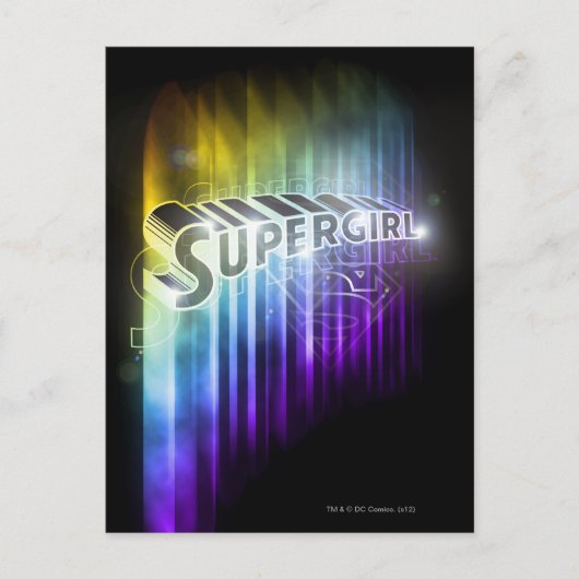 Supergirl Rainbow Briefkaart (Voorkant)